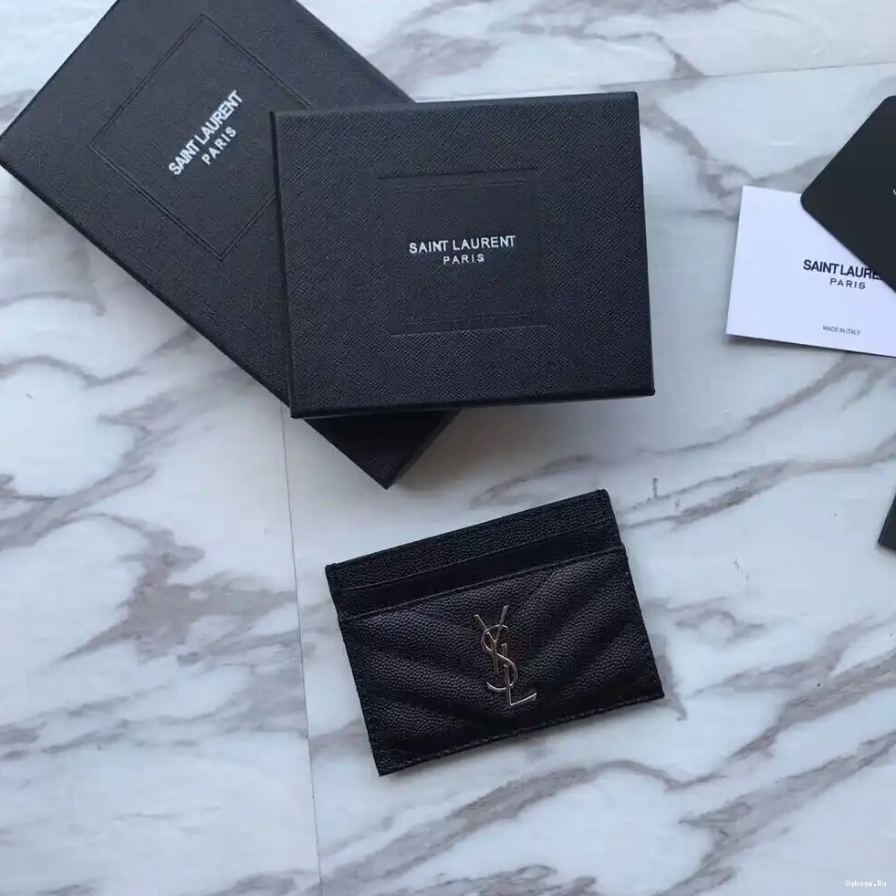MATELASSÉ CASSANDRE CARD YSL CASE 0518